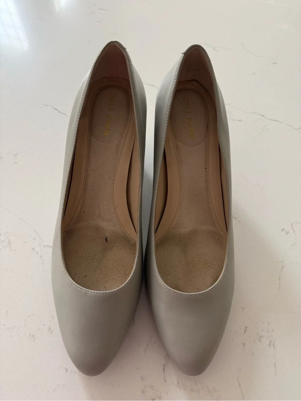 Cole Haan Women's Light Gray Leather Low Heels